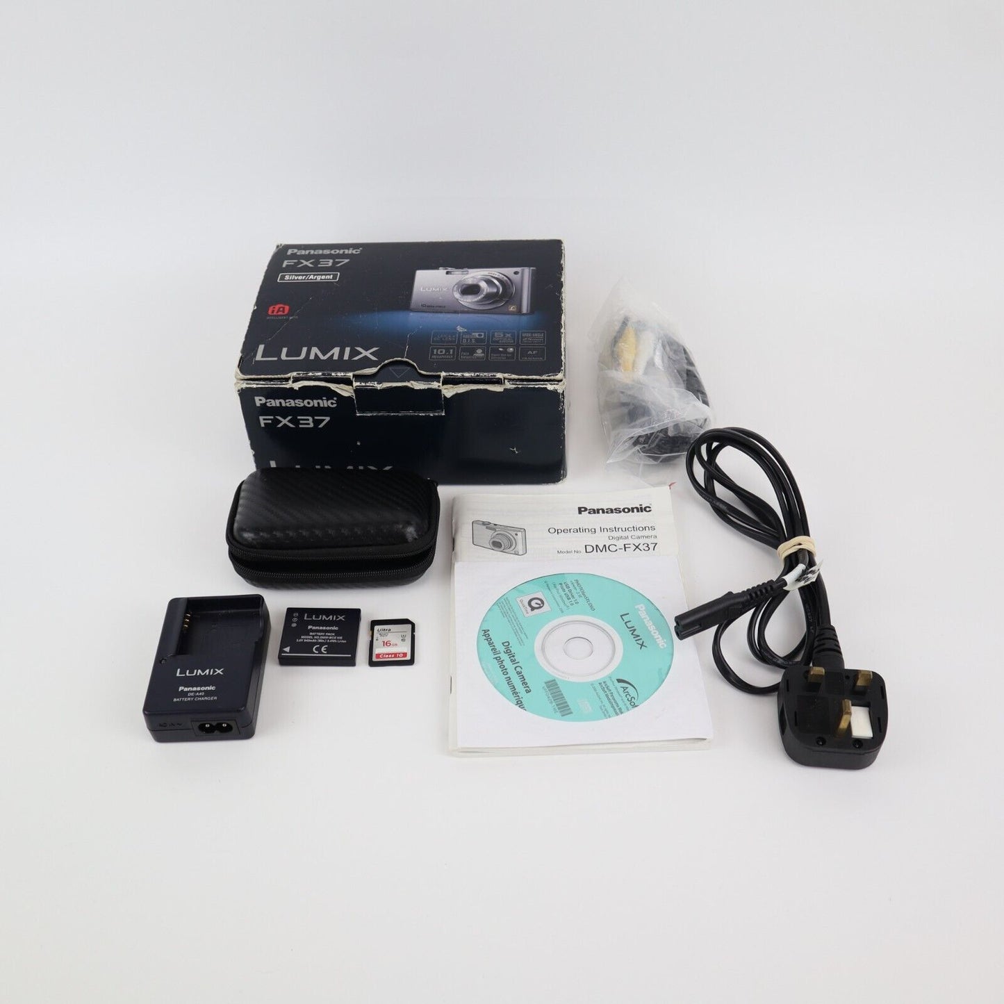 Panasonic LUMIX DMC-FX37 Digital Camera - FULL KIT - NEXT DAY POST