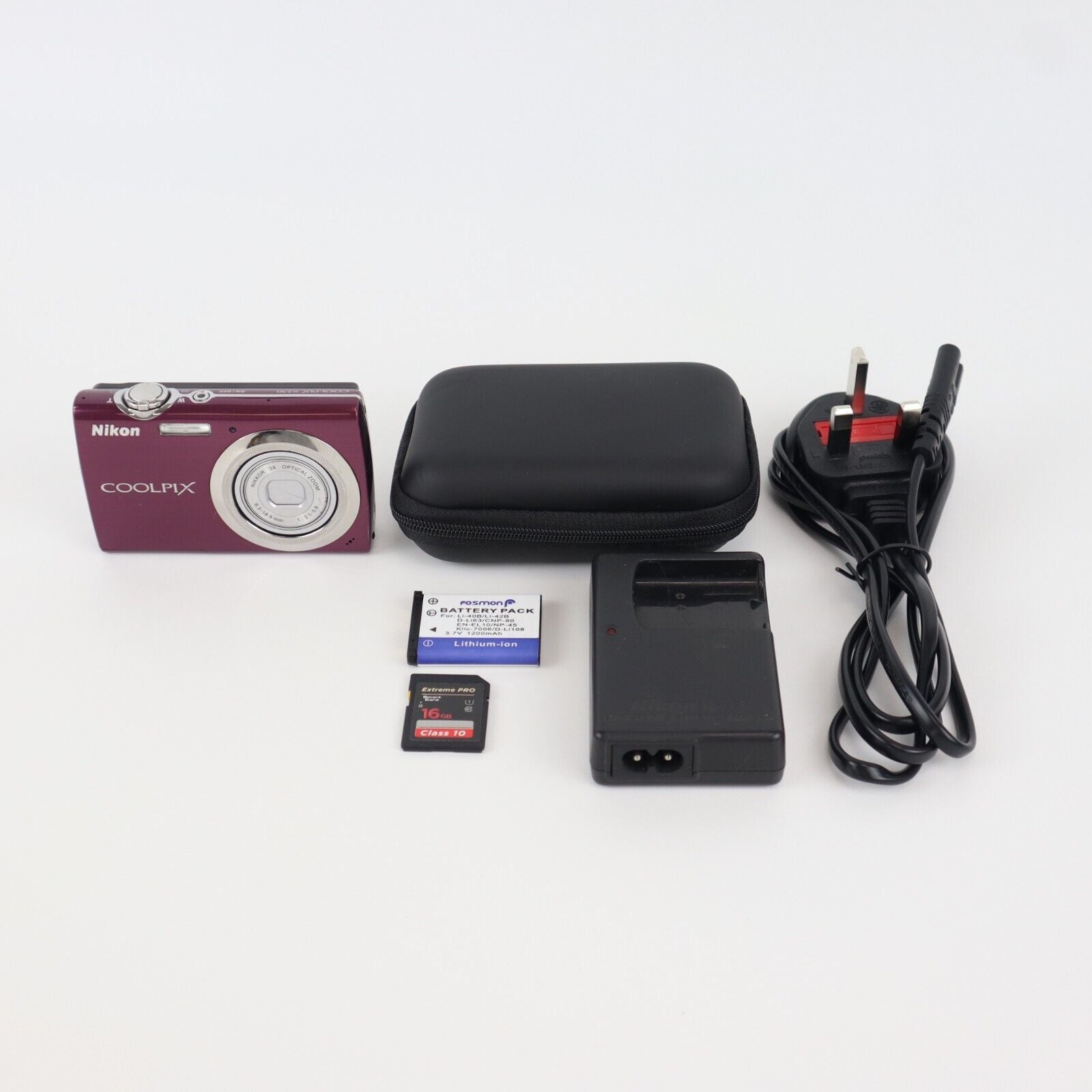 Nikon Coolpix S230 10MP Digital Camera- FULL KIT - 24HR POSTAGE