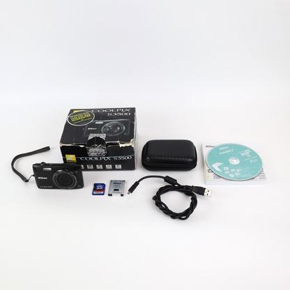 Nikon Coolpix S3500 20MP Digital Camera - FULL KIT - 24HR Post