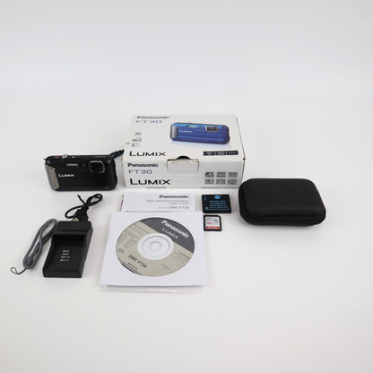 Panasonic Lumix DMC-FT30 Waterproof Digital Camera - FULL KIT-  24HR POST